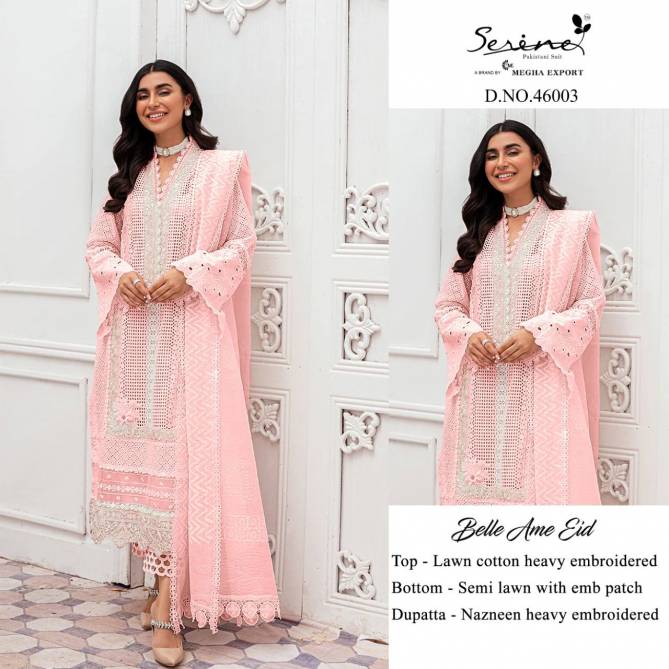 Serene Belle Ame Eid Lawn Cotton Fancy Designer Festive Wear Pakistani Salwar Kameez Collection